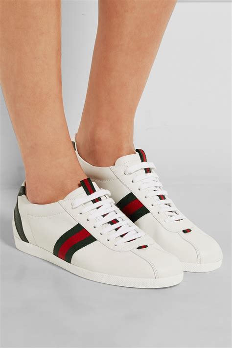 gucci leather sneakers white|gucci leather sneakers sale.